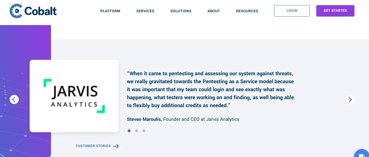 Jarvis Analytics commended Cobalt's PtaaS model