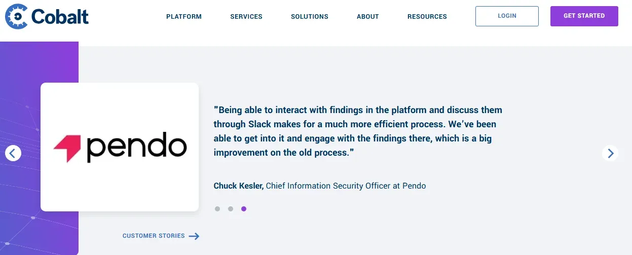 Pendo CISO's glowing review of Cobalt