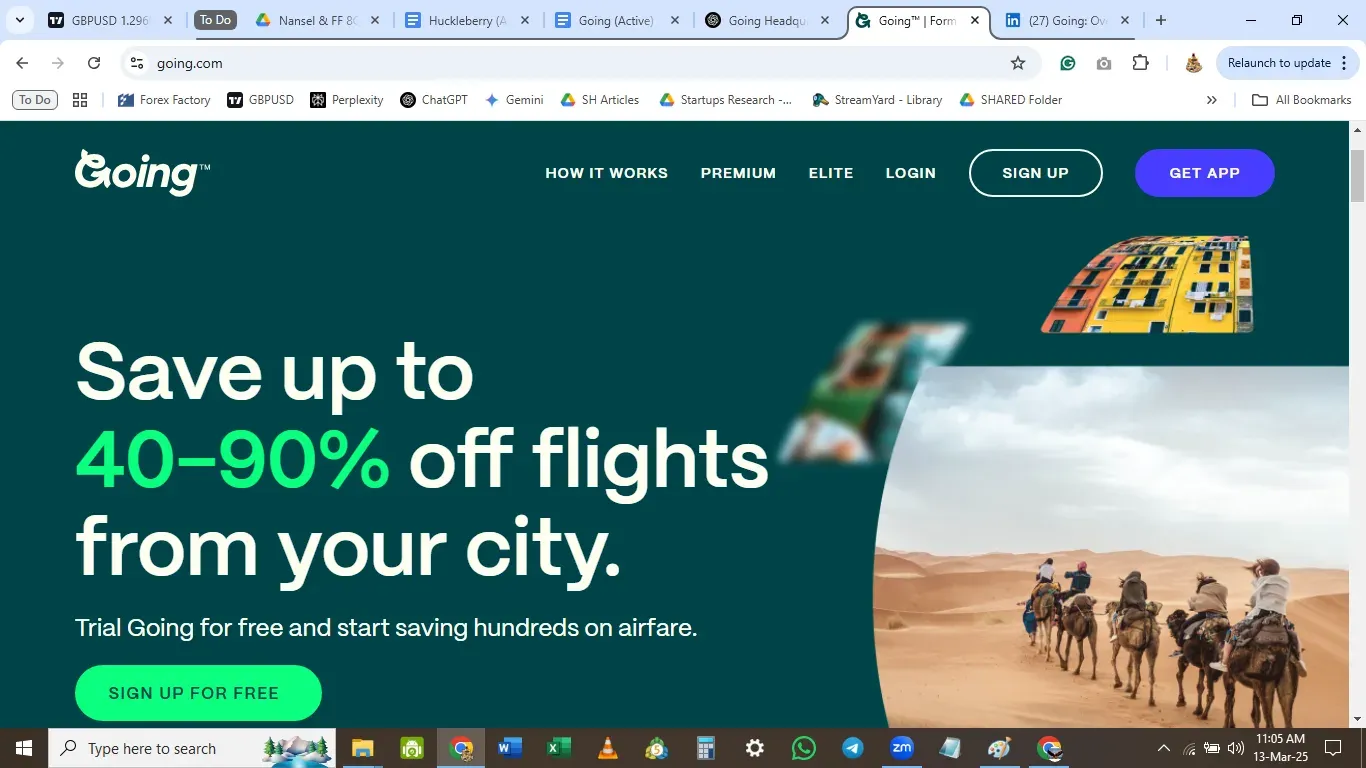 Money savings on flights is one of the top selling points of Going