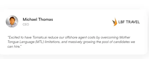 Customer review of Tomato AI