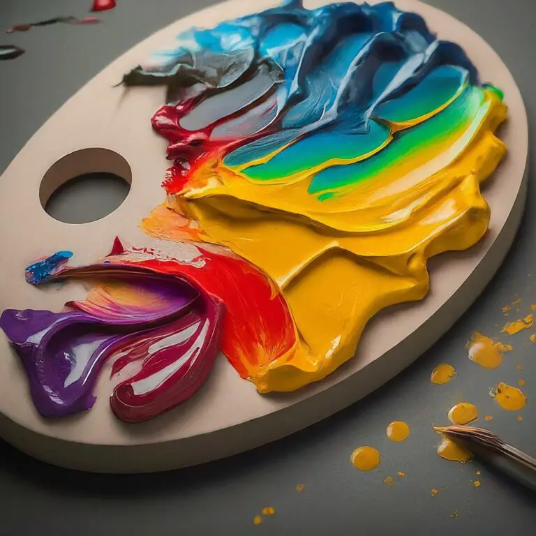 Palette with vibrant oil paints representing dynamic branding strategies.