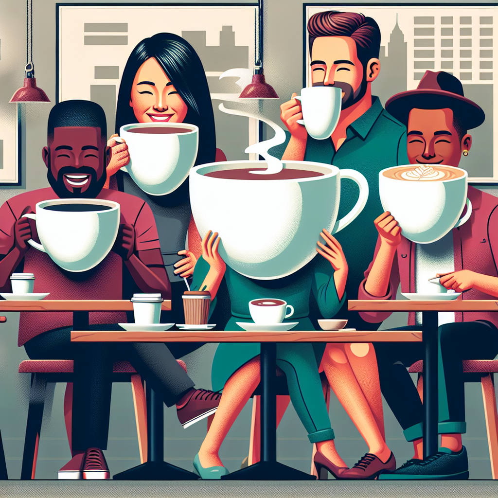 Social Coffee Culture Illustrated